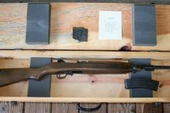 M1 Carbine, with blow-back action, in military transport crate.