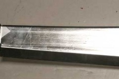 Machete with hard rubber blade