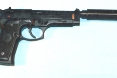 movie prop handguns, semi-automatic, beretta 92f silencer