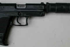 movie prop handguns, semi-automatic, replica HK pistol with silencer