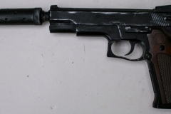 movie prop handguns, semi-automatic, replica Silenced 1911