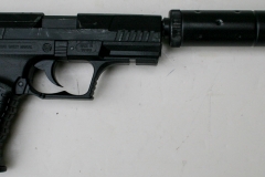 movie prop handguns, semi-automatic, Replica Walther P99 with silencer