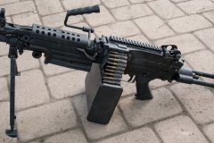 moviegunguy.com, movie prop machine gun, Replica SAW M249 Special-Ops / Airborne version.