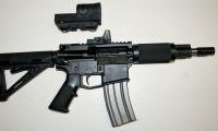moviegunguy.com, movie prop submachine guns, replica Custom M4 Shorty optional optics
