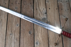 European "Longsword" sword with red leather handle