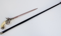 moviegunguy.com, Swords and Shields, Pistol / Dagger Cane Combination