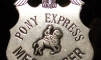moviegunguy.com, movie props western badges, Pony Express Messenger Badge
