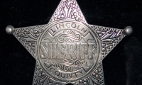 moviegunguy.com, movie props western badges, Lincoln County Sheriff Badge