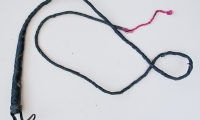 Black Whip with red tip