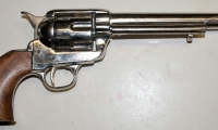 moviegunguy.com, movie prop rentals western, Nickel Plated Colt Peacemaker replica 7 1/2 inch barrel